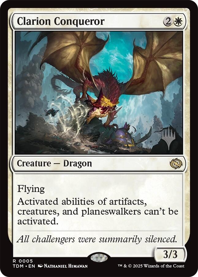 Clarion Conqueror [Tarkir: Dragonstorm Promos] | Local Legends