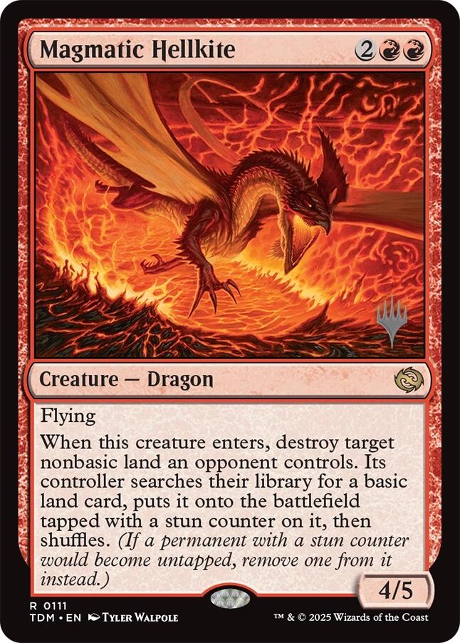 Magmatic Hellkite [Tarkir: Dragonstorm Promos] | Local Legends