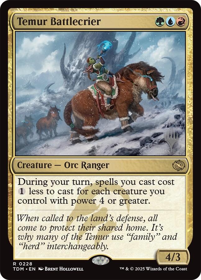 Temur Battlecrier [Tarkir: Dragonstorm Promos] | Local Legends