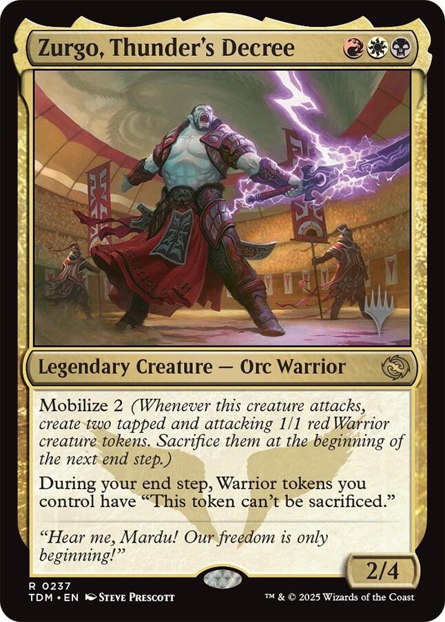 Zurgo, Thunder's Decree [Tarkir: Dragonstorm Promos] | Local Legends