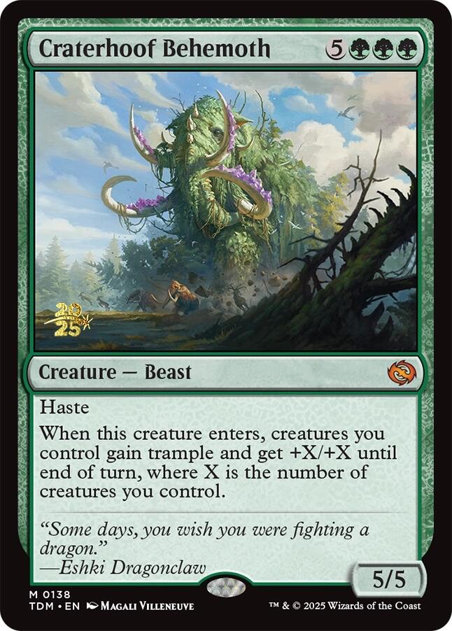 Craterhoof Behemoth [Tarkir: Dragonstorm Prerelease Promos] | Local Legends