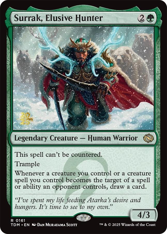 Surrak, Elusive Hunter [Tarkir: Dragonstorm Prerelease Promos] | Local Legends