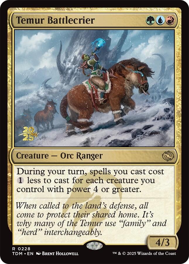 Temur Battlecrier [Tarkir: Dragonstorm Prerelease Promos] | Local Legends
