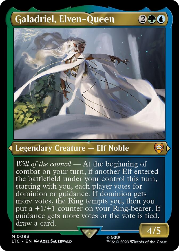 Galadriel, Elven-Queen (Display Commander) [The Lord of the Rings: Tales of Middle-Earth Commander] | Golgari Games