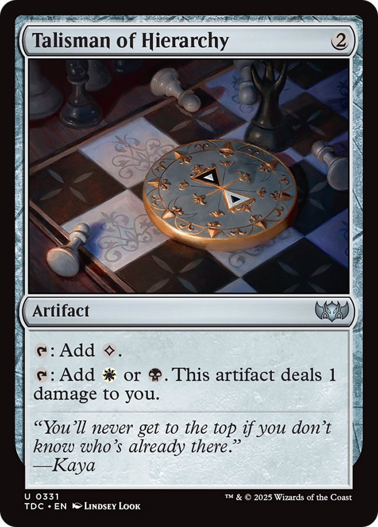 Talisman of Hierarchy [Tarkir: Dragonstorm Commander] | Local Legends