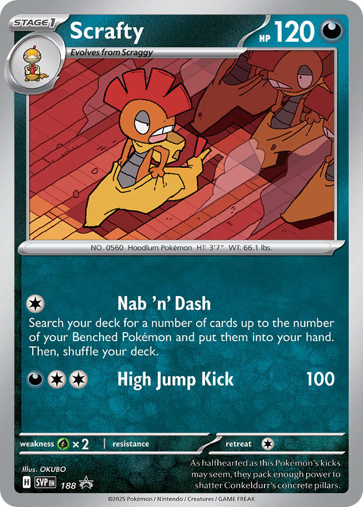 Scrafty (188) [Scarlet & Violet: Black Star Promos] | Local Legends