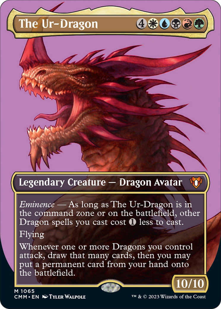 The Ur-Dragon (Borderless Textured Foil Frame Break) [Commander Masters] | Golgari Games