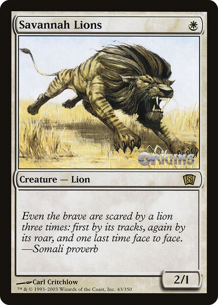 Savannah Lions (Origins 2003) [Oversize Cards] | Local Legends