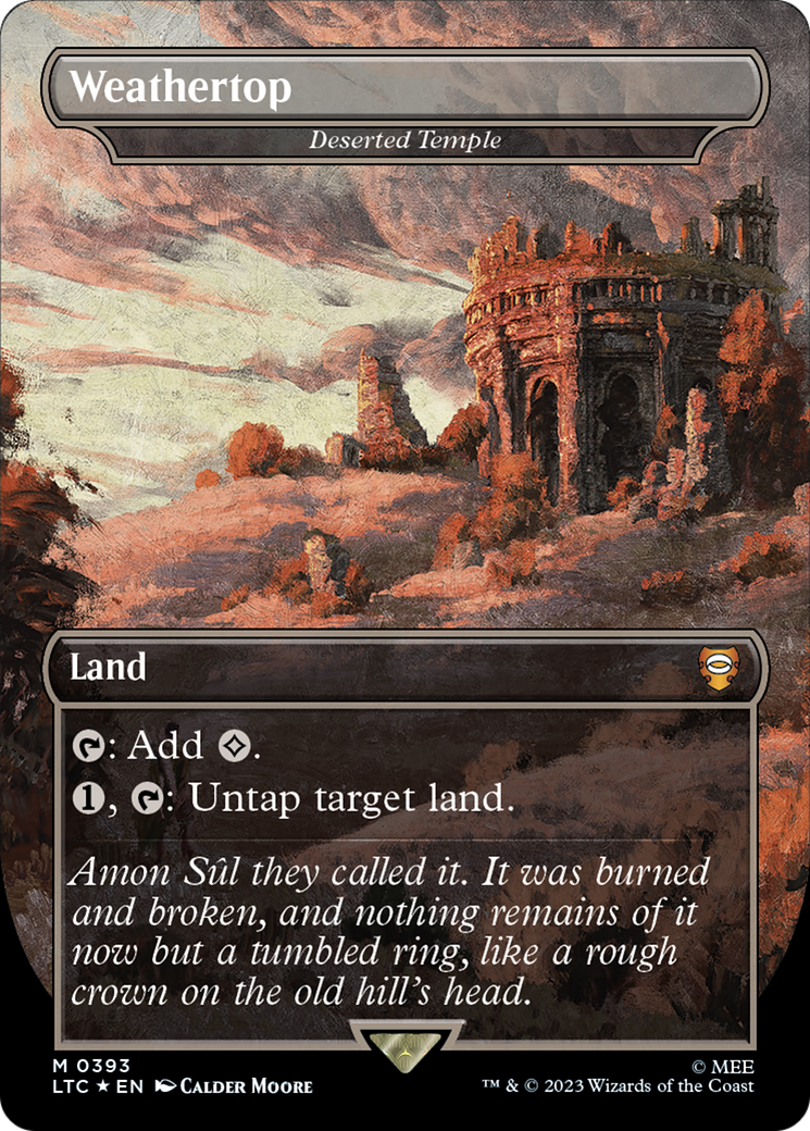 Weathertop - Deserted Temple (Surge Foil Realms and Relics) [The Lord of the Rings: Tales of Middle-Earth Commander] | Local Legends