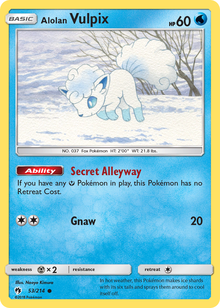 Alolan Vulpix (53/214) [Sun & Moon: Lost Thunder] | Local Legends