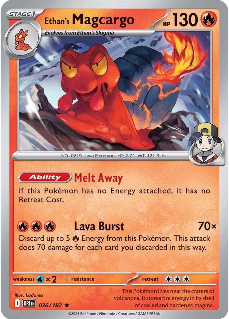 Ethan's Magcargo (036/182) [Scarlet & Violet: Destined Rivals] | Local Legends