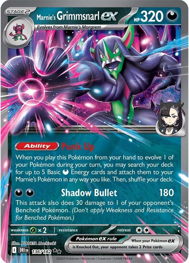 Marnie's Grimmsnarl ex (136/182) [Scarlet & Violet: Destined Rivals] | Local Legends