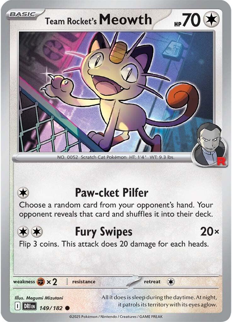 Team Rocket's Meowth (149/182) [Scarlet & Violet: Destined Rivals] | Local Legends