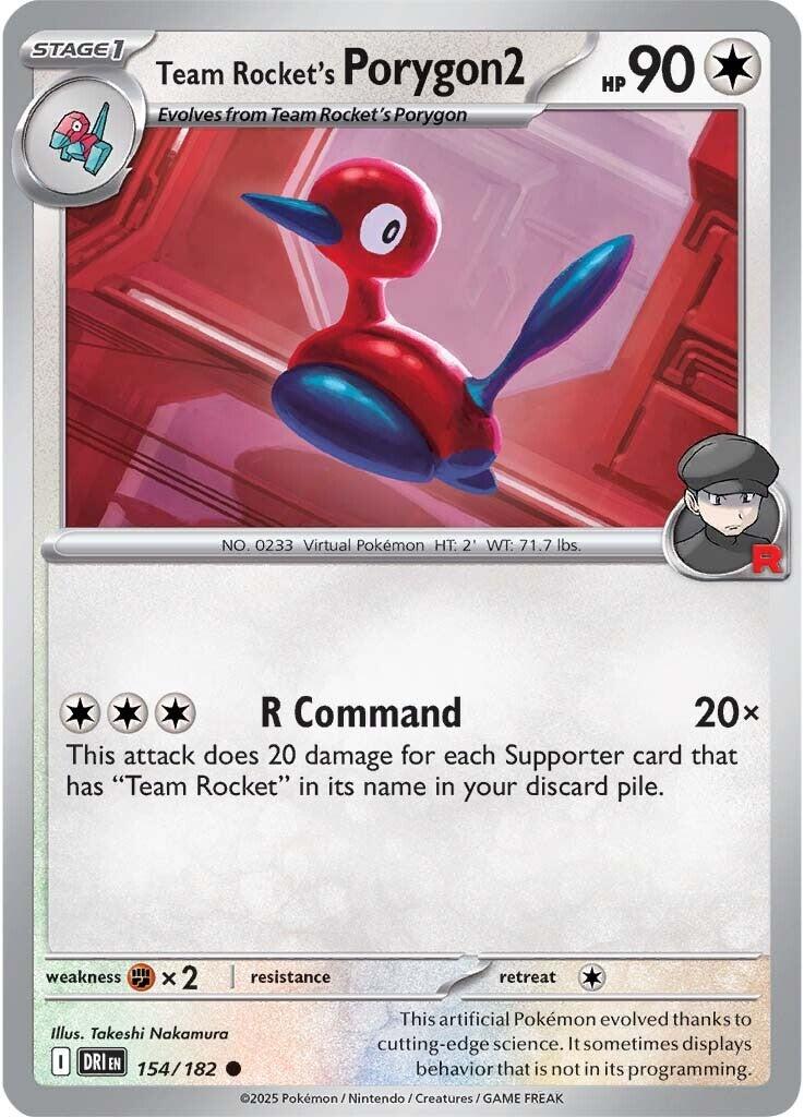 Team Rocket's Porygon2 (154/182) [Scarlet & Violet: Destined Rivals] | Local Legends