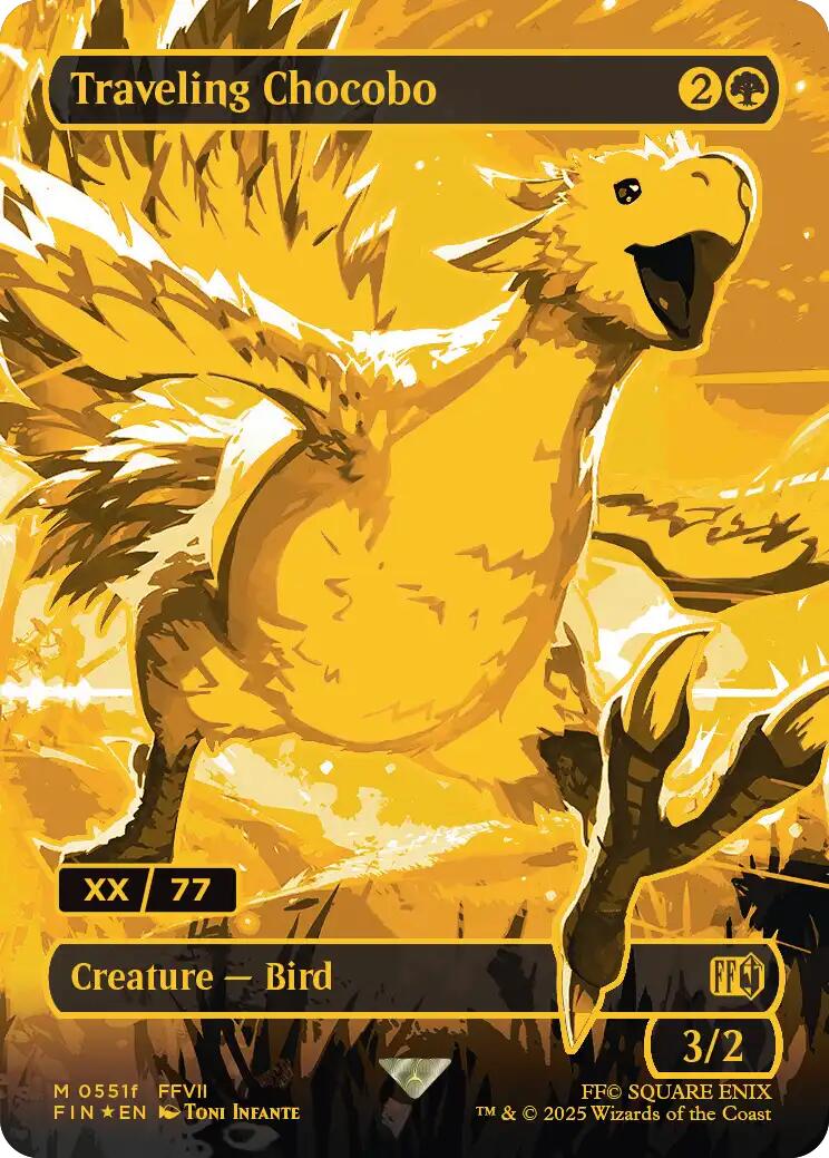 Traveling Chocobo (Borderless) (Serial Numbered) [FINAL FANTASY] | Local Legends
