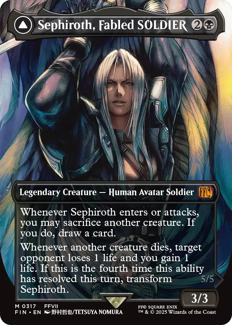 Sephiroth, Fabled SOLDIER // Sephiroth, One-Winged Angel (Borderless) (0317) [FINAL FANTASY] | Local Legends