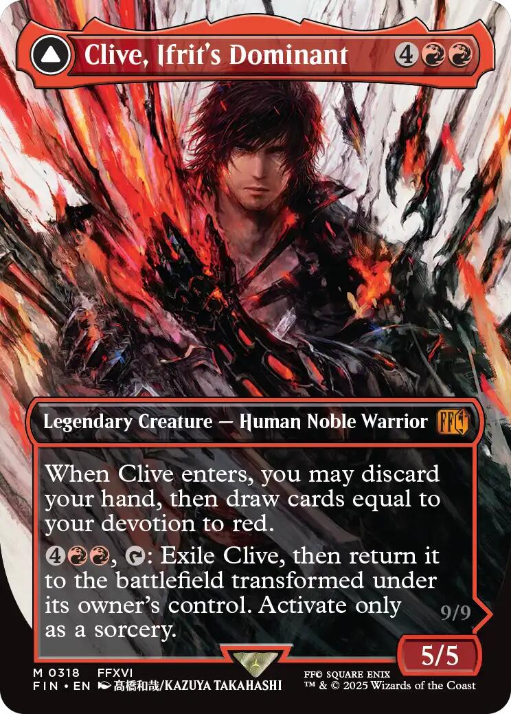Clive, Ifrit's Dominant // Ifrit, Warden of Inferno (Borderless) (0318) [FINAL FANTASY] | Local Legends