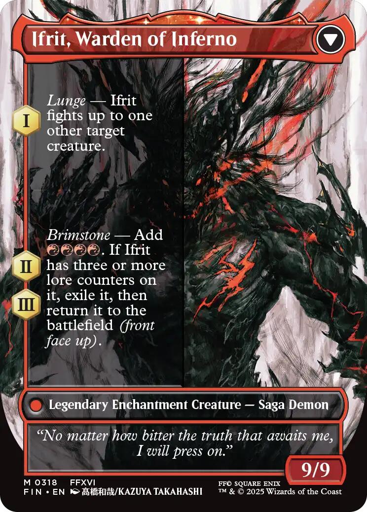 Clive, Ifrit's Dominant // Ifrit, Warden of Inferno (Borderless) (0318) [FINAL FANTASY] | Local Legends