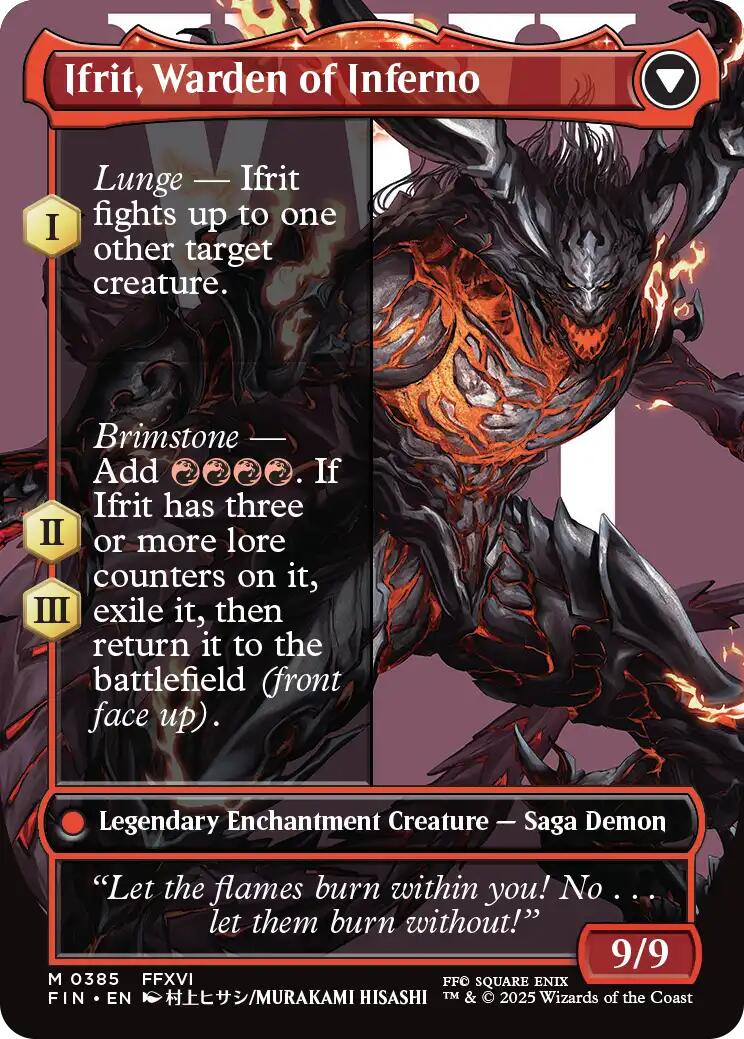 Clive, Ifrit's Dominant // Ifrit, Warden of Inferno (Borderless) (0385) [FINAL FANTASY] | Local Legends