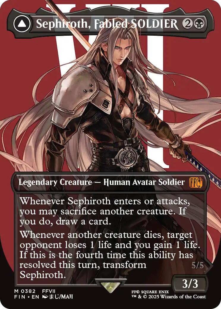 Sephiroth, Fabled SOLDIER // Sephiroth, One-Winged Angel (Borderless) (0382) [FINAL FANTASY] | Local Legends