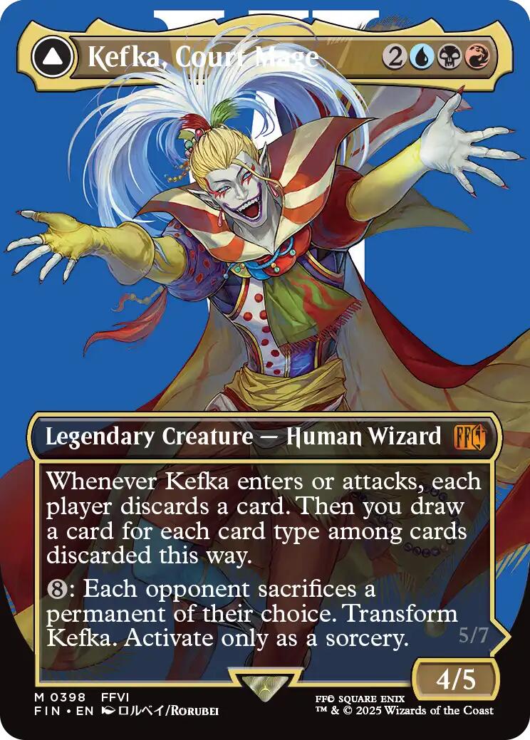 Kefka, Court Mage // Kefka, Ruler of Ruin (Borderless) (0398) [FINAL FANTASY] | Local Legends