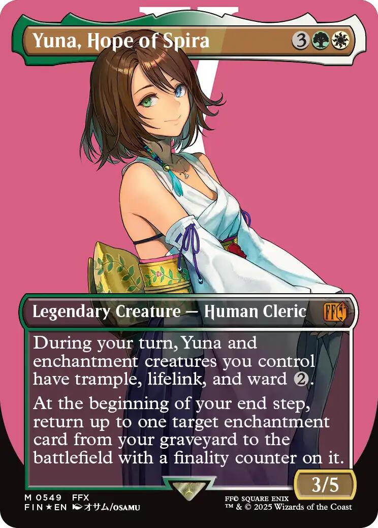 Yuna, Hope of Spira (Borderless) (Surge Foil) [FINAL FANTASY] | Local Legends