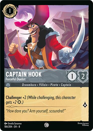 Captain Hook - Forceful Duelist (186/204) [Reign of Jafar] | Local Legends