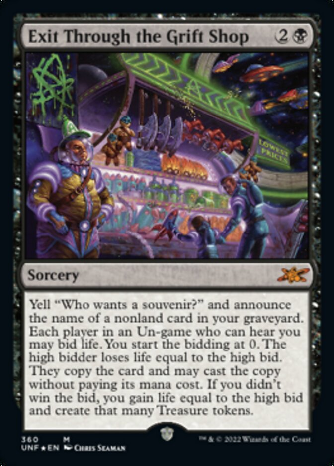 Exit Through the Grift Shop (Galaxy Foil) [Unfinity] | Golgari Games