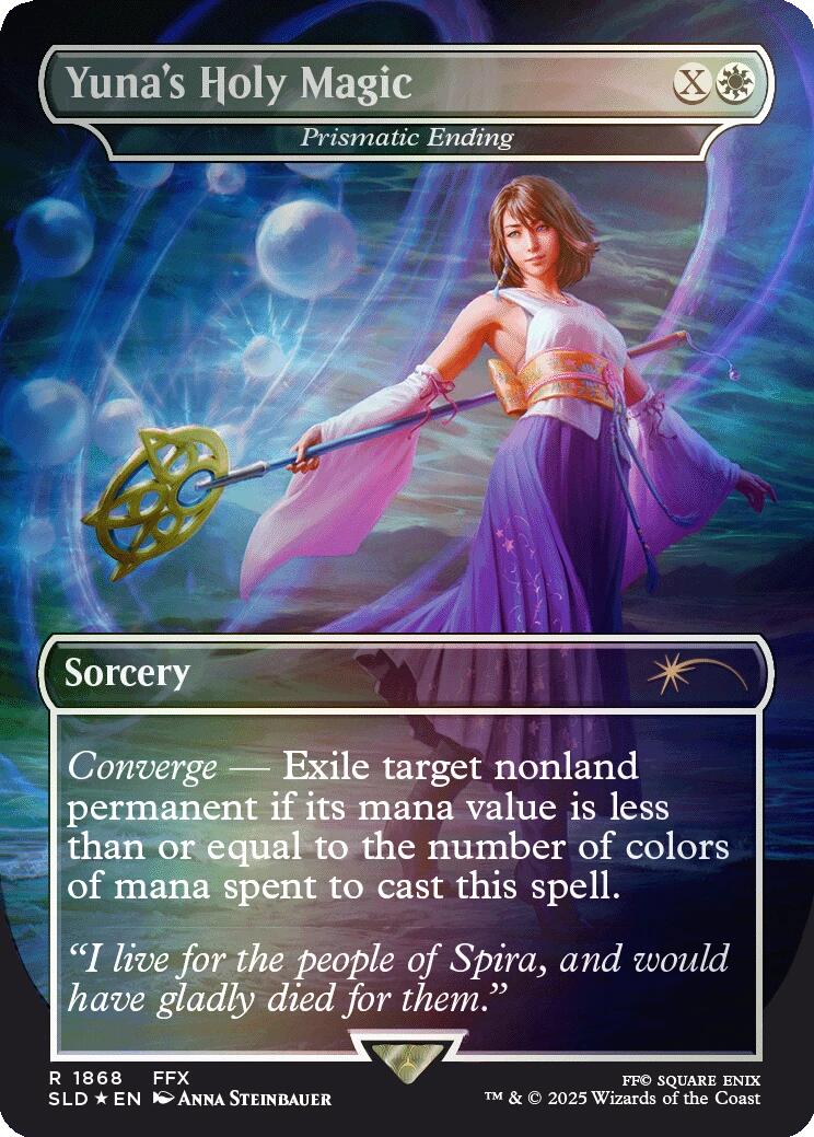 Yuna's Holy Magic - Prismatic Ending (Rainbow Foil) [Secret Lair Drop Series] | Local Legends