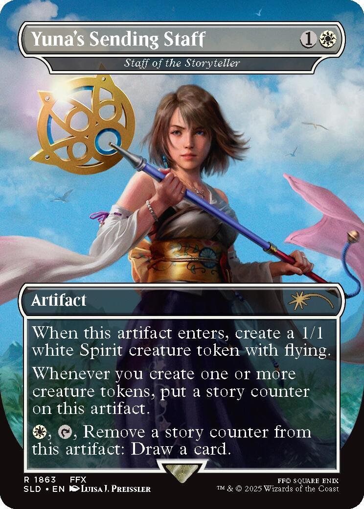 Yuna's Sending Staff - Staff of the Storyteller [Secret Lair Drop Series] | Local Legends