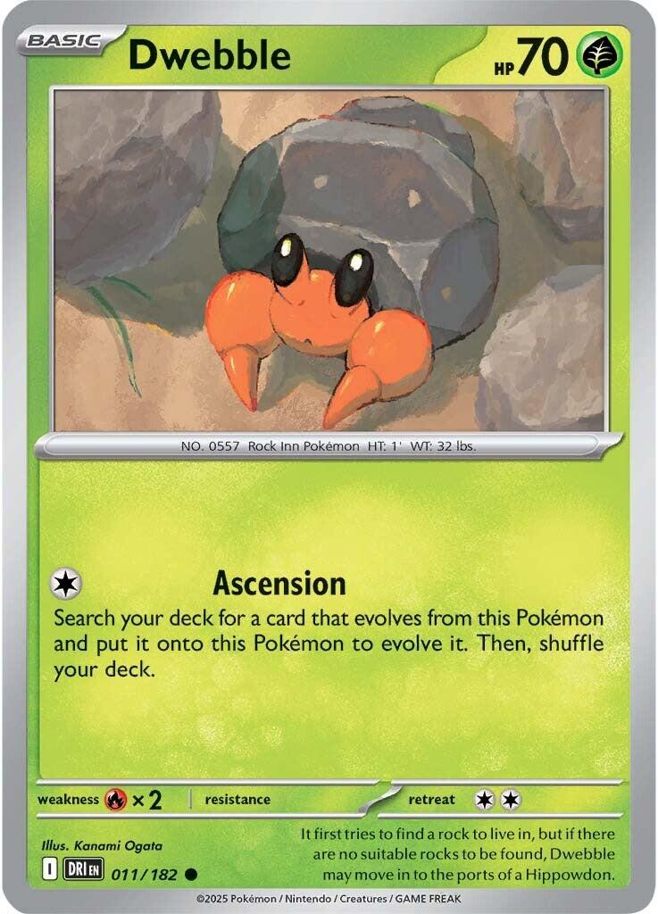 Dwebble (011/182) [Scarlet & Violet: Destined Rivals] | Local Legends