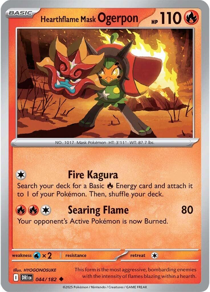 Hearthflame Mask Ogerpon (044/182) [Scarlet & Violet: Destined Rivals] | Local Legends
