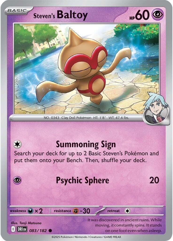 Steven's Baltoy (083/182) [Scarlet & Violet: Destined Rivals] | Local Legends
