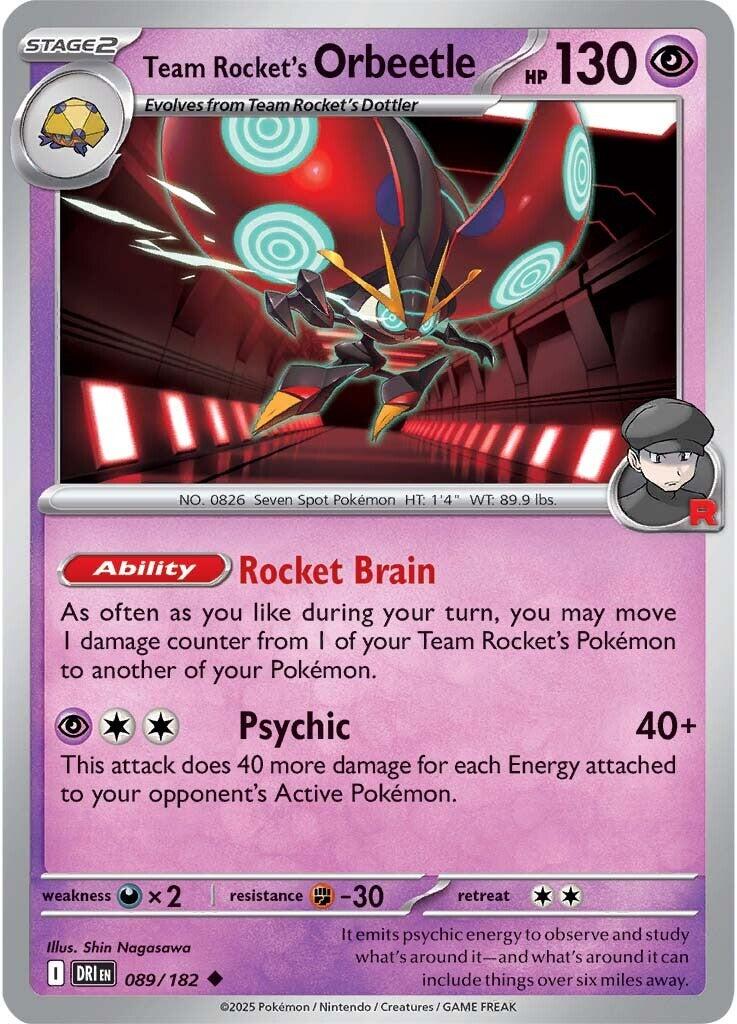 Team Rocket's Orbeetle (089/182) [Scarlet & Violet: Destined Rivals] | Local Legends