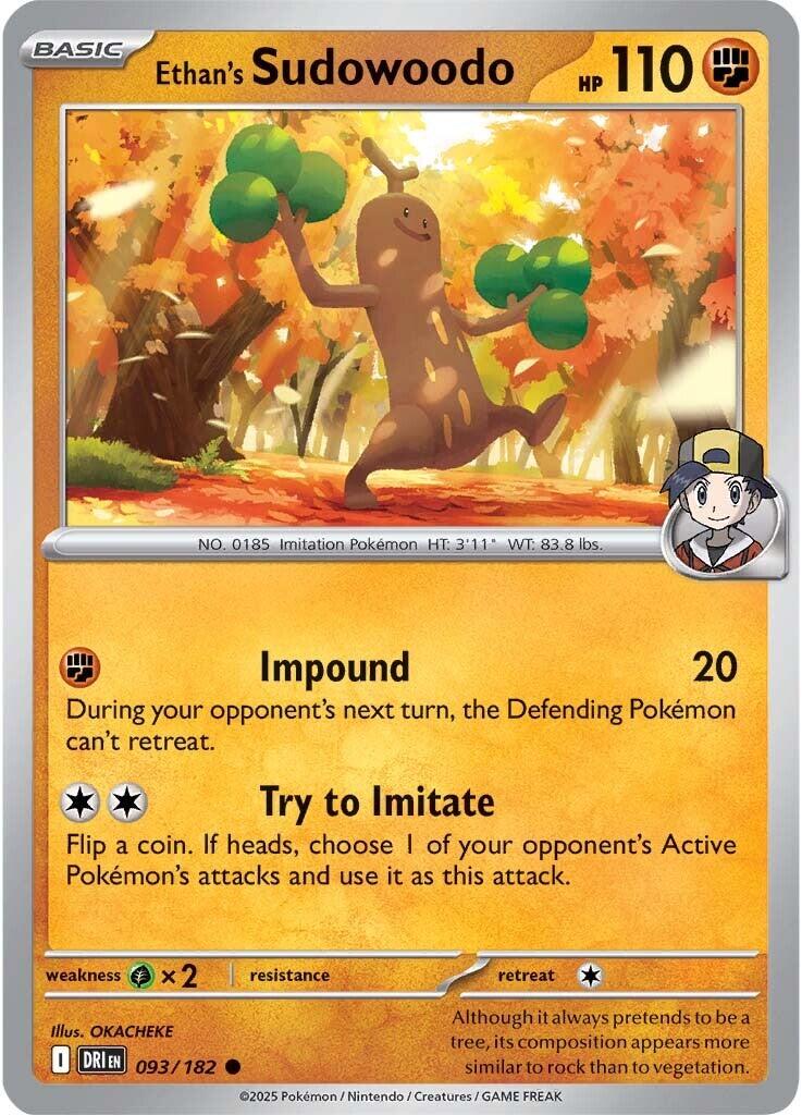 Ethan's Sudowoodo (093/182) [Scarlet & Violet: Destined Rivals] | Local Legends