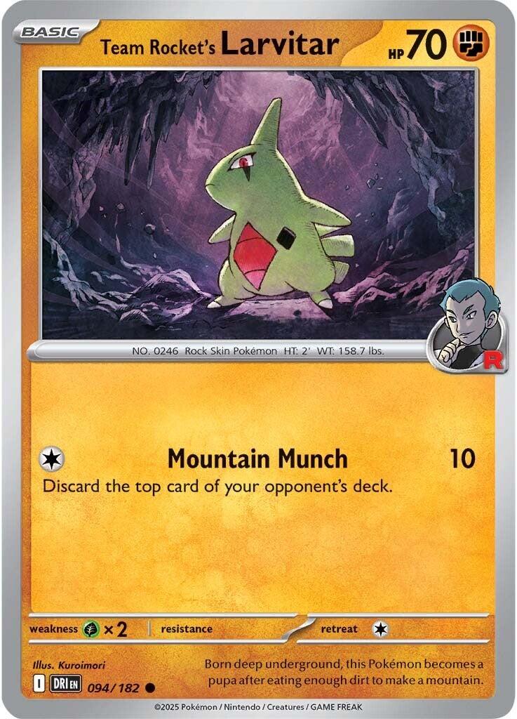 Team Rocket's Larvitar (094/182) [Scarlet & Violet: Destined Rivals] | Local Legends