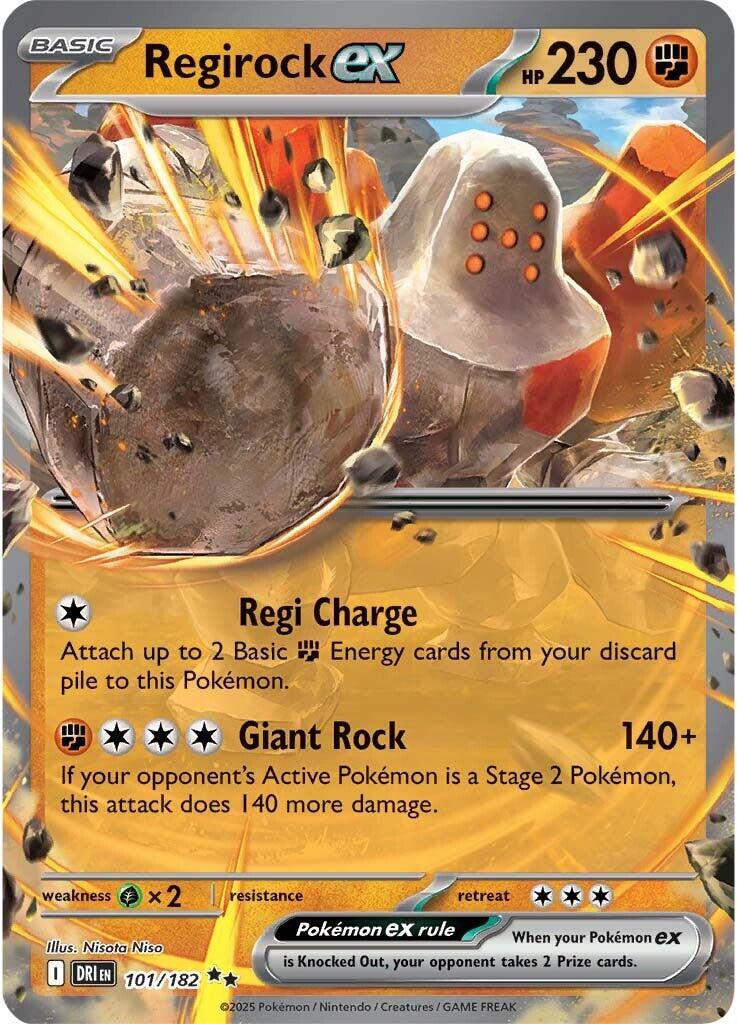 Regirock ex (101/182) [Scarlet & Violet: Destined Rivals] | Local Legends