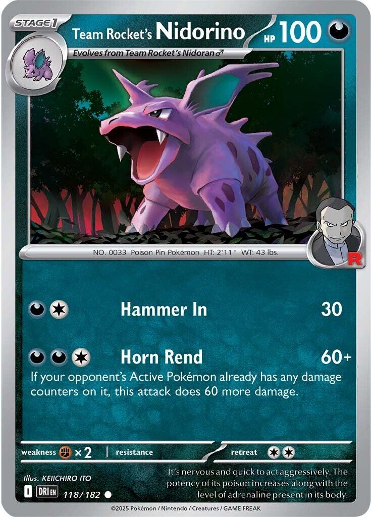 Team Rocket's Nidorino (118/182) [Scarlet & Violet: Destined Rivals] | Local Legends