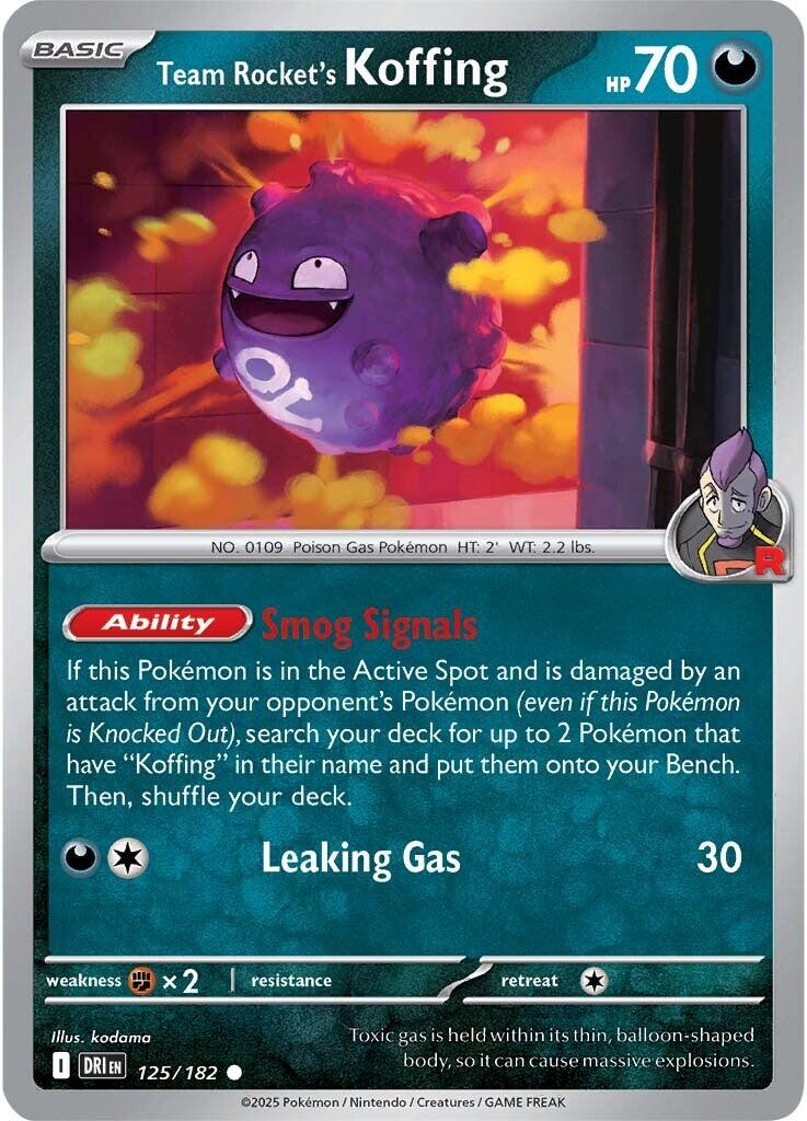 Team Rocket's Koffing (125/182) [Scarlet & Violet: Destined Rivals] | Local Legends