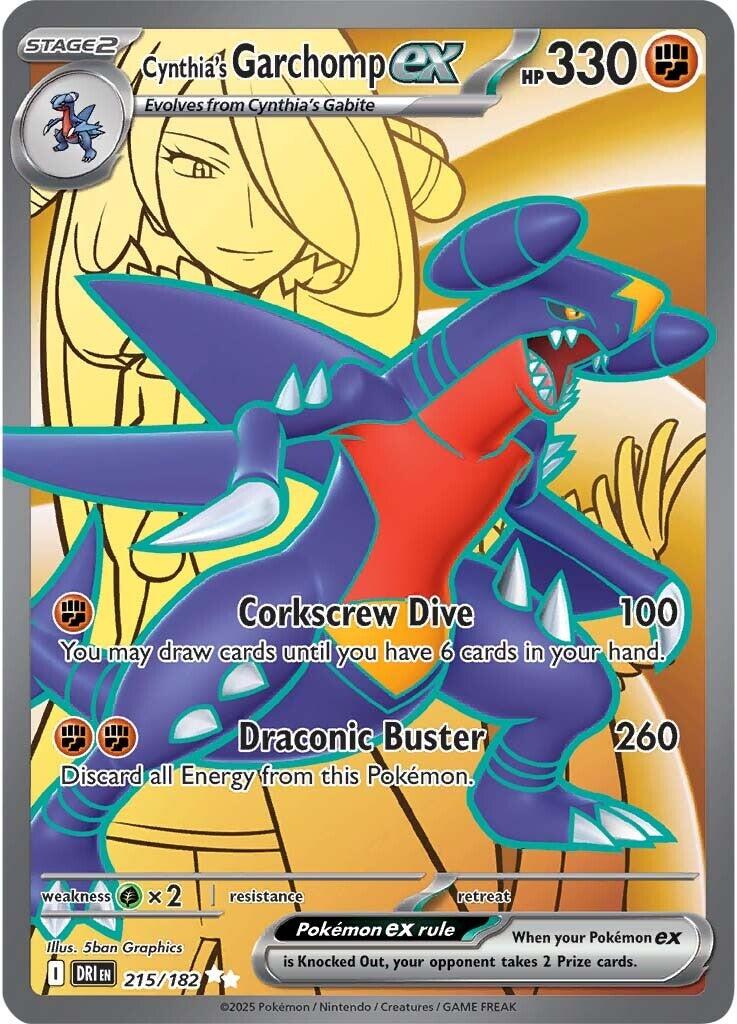 Cynthia's Garchomp ex (215/182) [Scarlet & Violet: Destined Rivals] | Local Legends