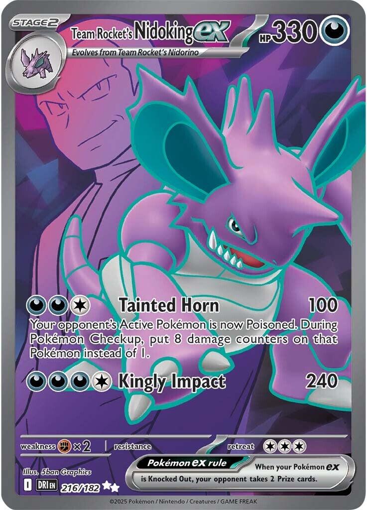 Team Rocket's Nidoking ex (216/182) [Scarlet & Violet: Destined Rivals] | Local Legends