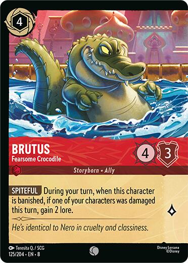 Brutus - Fearsome Crocodile (Cold Foil) (125/204) [Reign of Jafar] | Local Legends