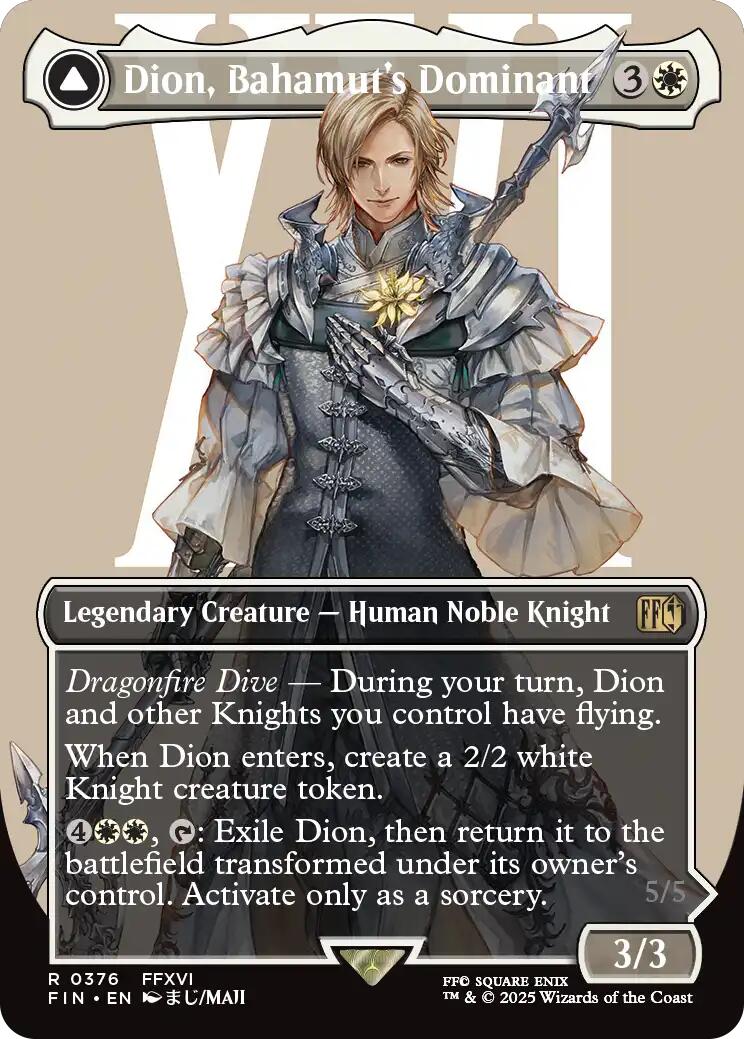 Dion, Bahamut's Dominant // Bahamut, Warden of Light (Borderless) [FINAL FANTASY] | Local Legends