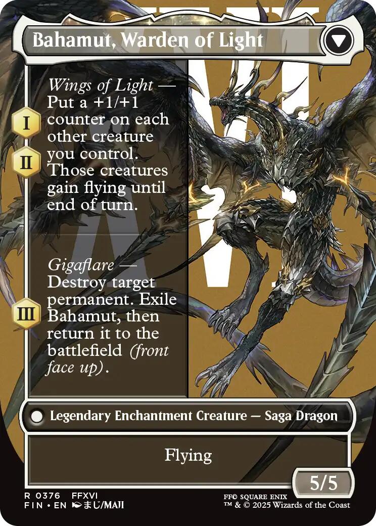Dion, Bahamut's Dominant // Bahamut, Warden of Light (Borderless) [FINAL FANTASY] | Local Legends