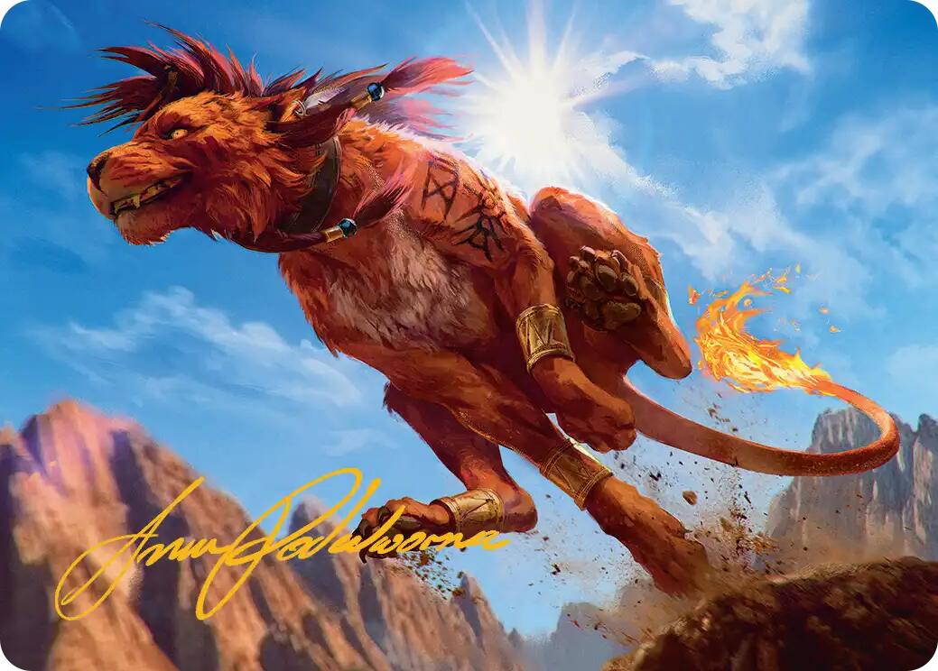 Red XIII, Proud Warrior Art Card (Gold-Stamped Signature) [FINAL FANTASY Art Series] | Local Legends