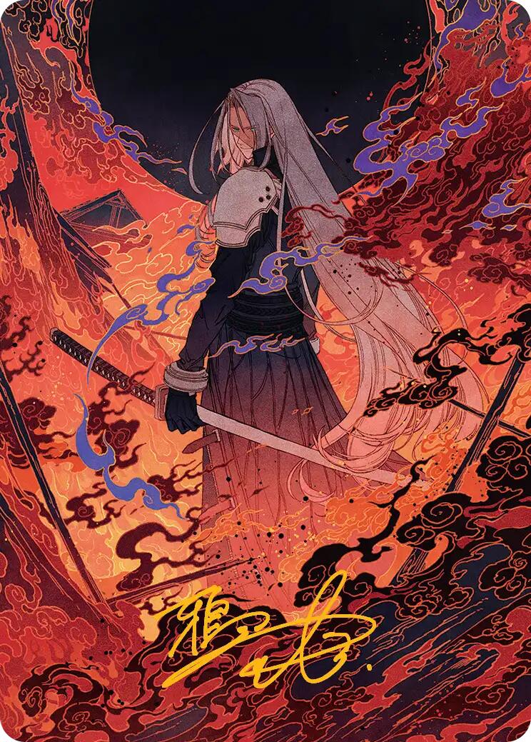 Nibelheim Aflame Art Card (Gold-Stamped Signature) [FINAL FANTASY Art Series] | Local Legends