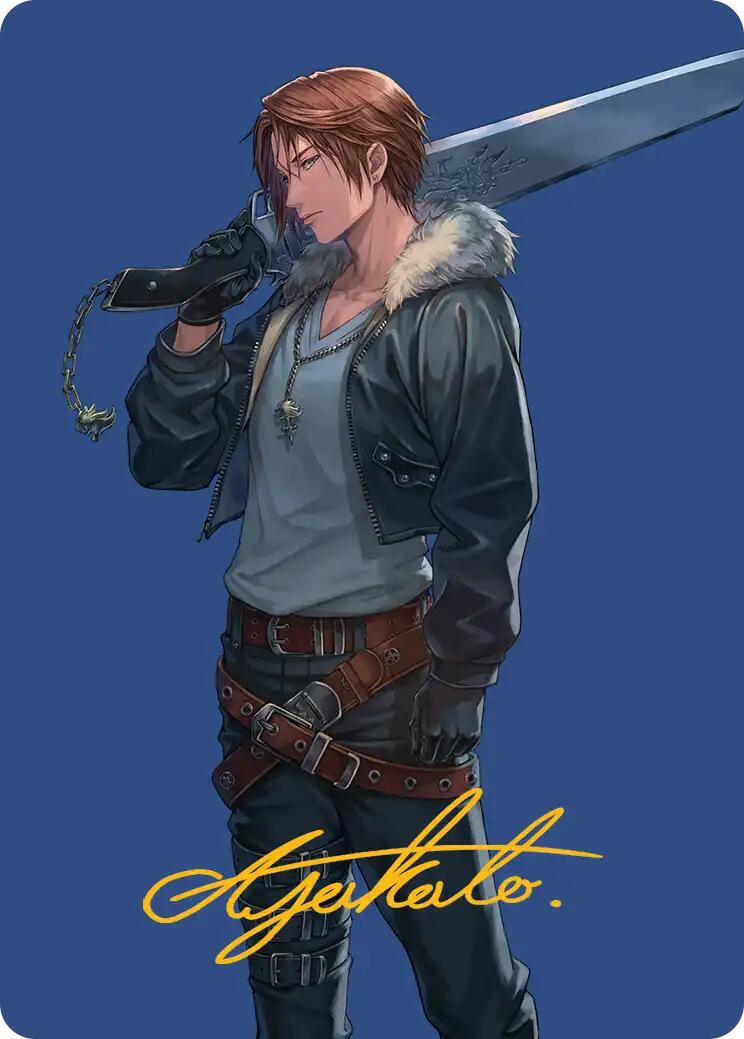 Squall, SeeD Mercenary Art Card (Gold-Stamped Signature) [FINAL FANTASY Art Series] | Local Legends