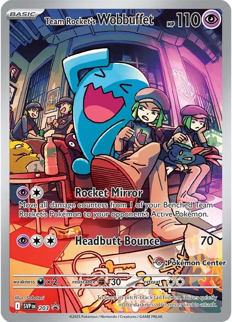 Team Rocket's Wobbuffet (203) (Pokemon Center Exclusive) [Scarlet & Violet: Black Star Promos] | Local Legends