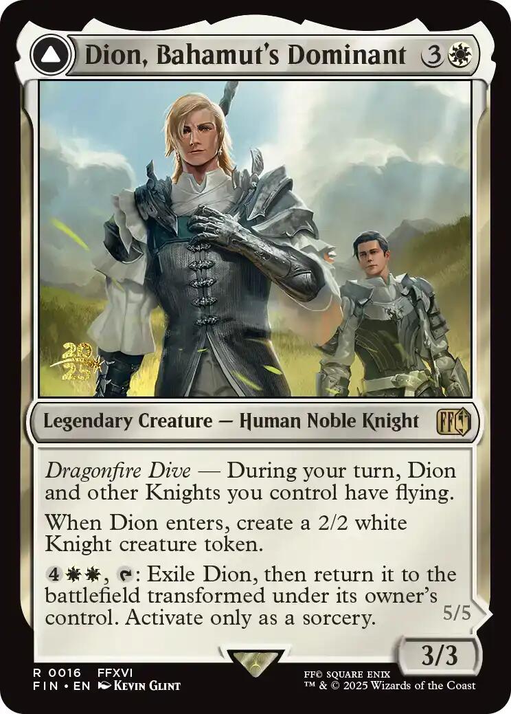 Dion, Bahamut's Dominant // Bahamut, Warden of Light [FINAL FANTASY Prerelease Promo] | Local Legends