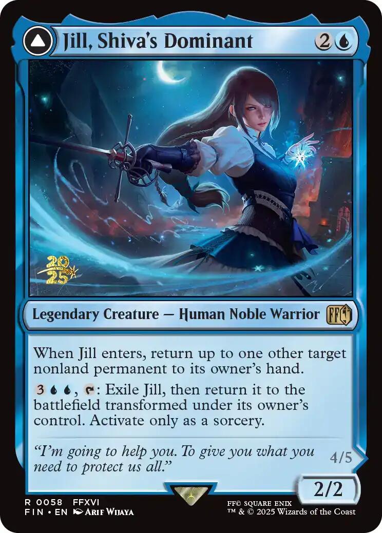 Jill, Shiva's Dominant // Shiva, Warden of Ice [FINAL FANTASY Prerelease Promo] | Local Legends